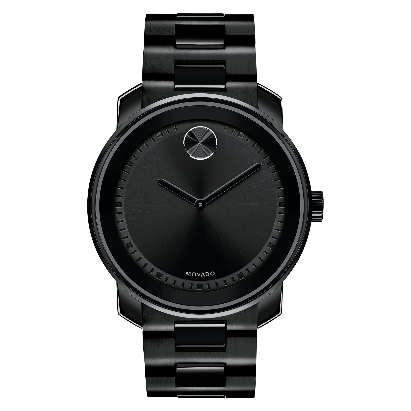 Movado Bold Black Steel Crystal Women's Watch 3600576, WatchMaxx.com