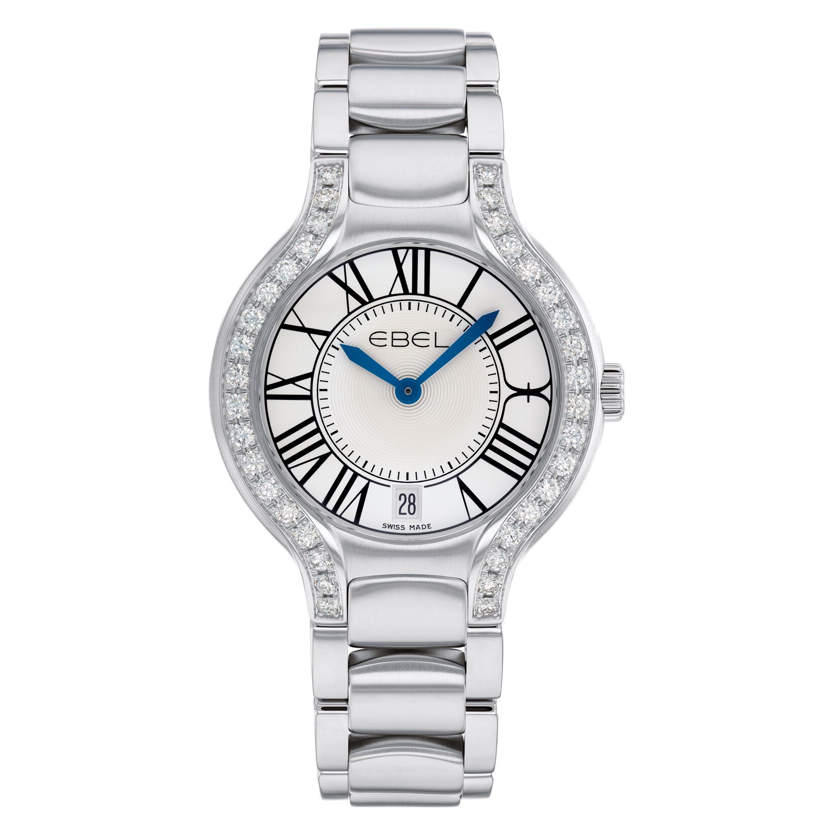 EBEL | Women's Watch Beluga Grande, stainless steel case with diamonds ...