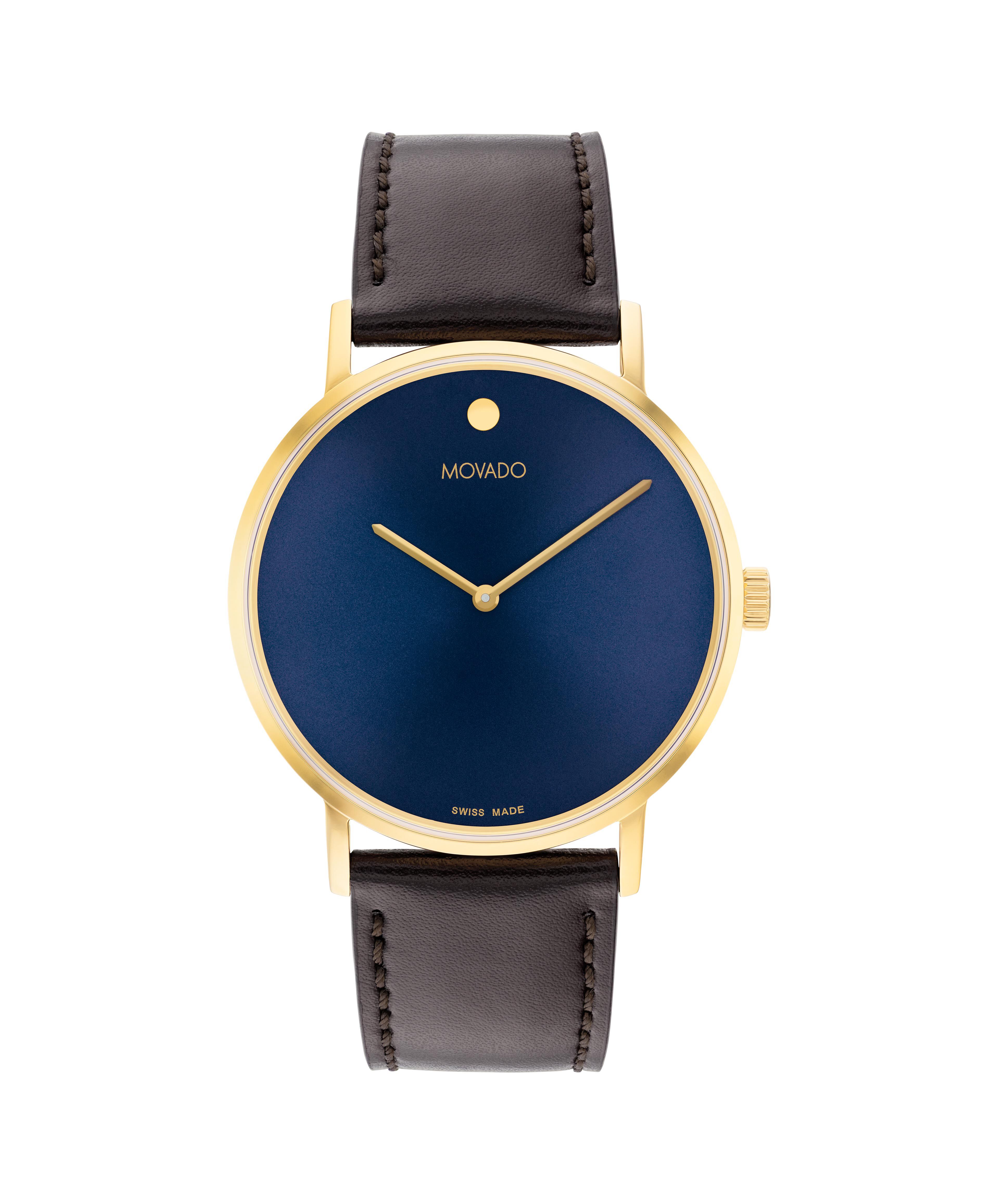 Movado gold cheap and black watch