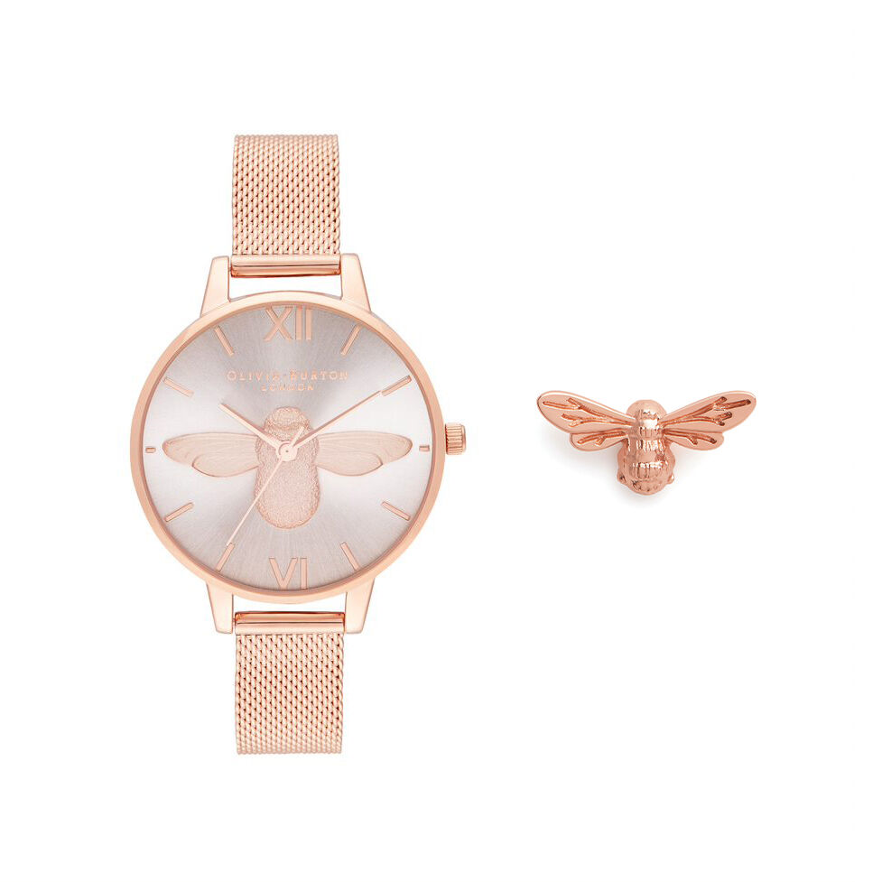 Watch & Pin Women's Gift Set, 34mm