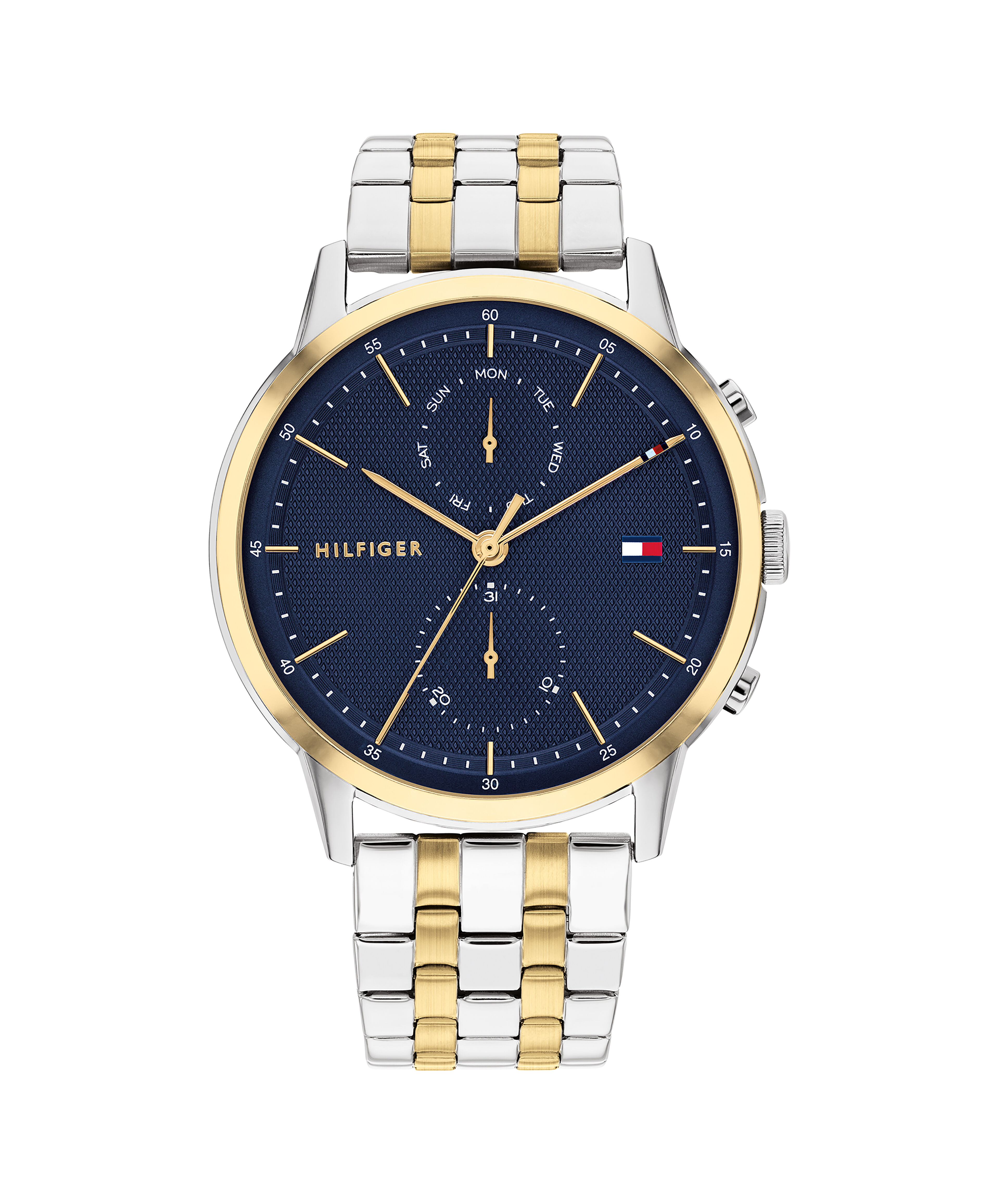 Tommy hilfiger silver and gold sales watch