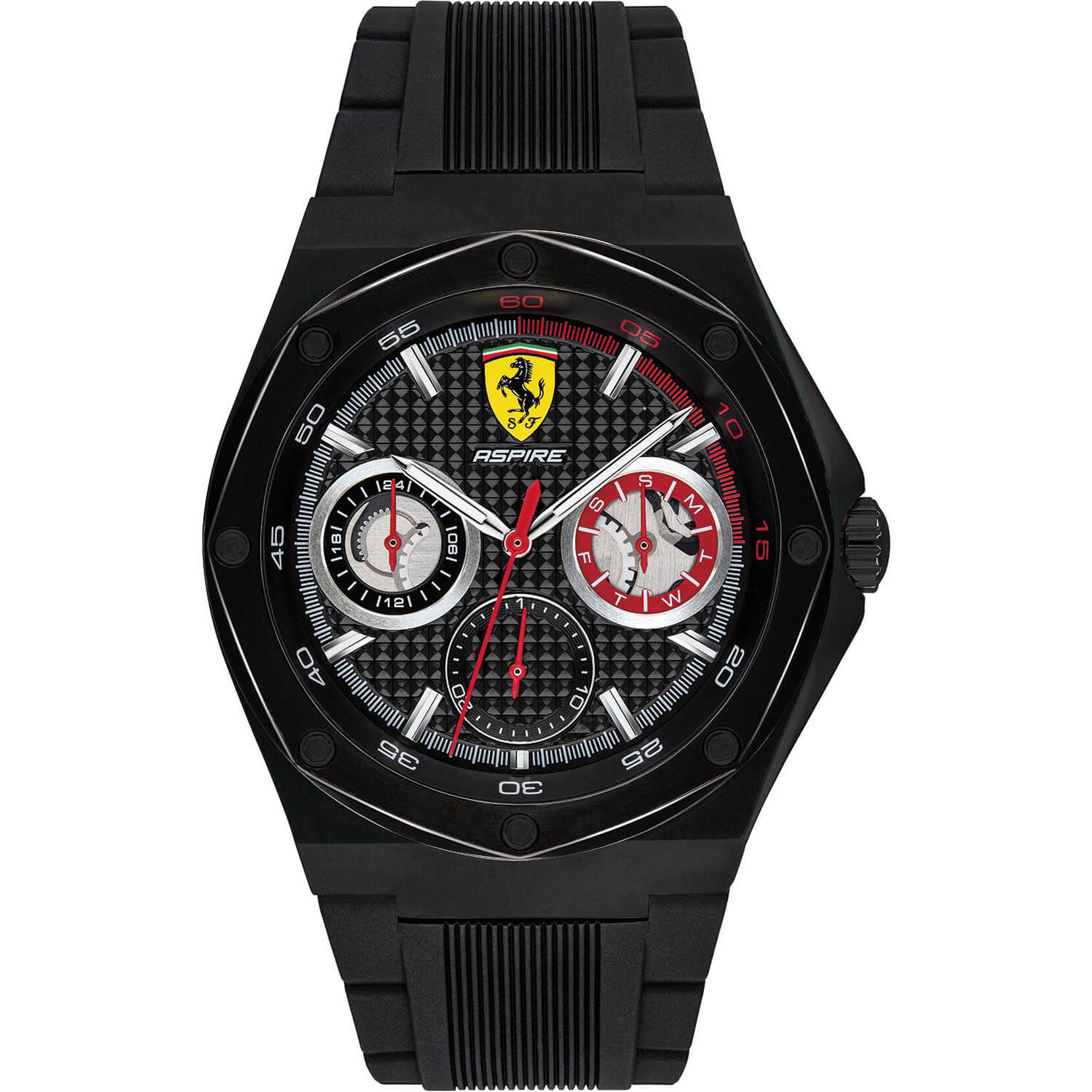 Scuderia Ferrari Men's Aspire Black Silicone Watch
