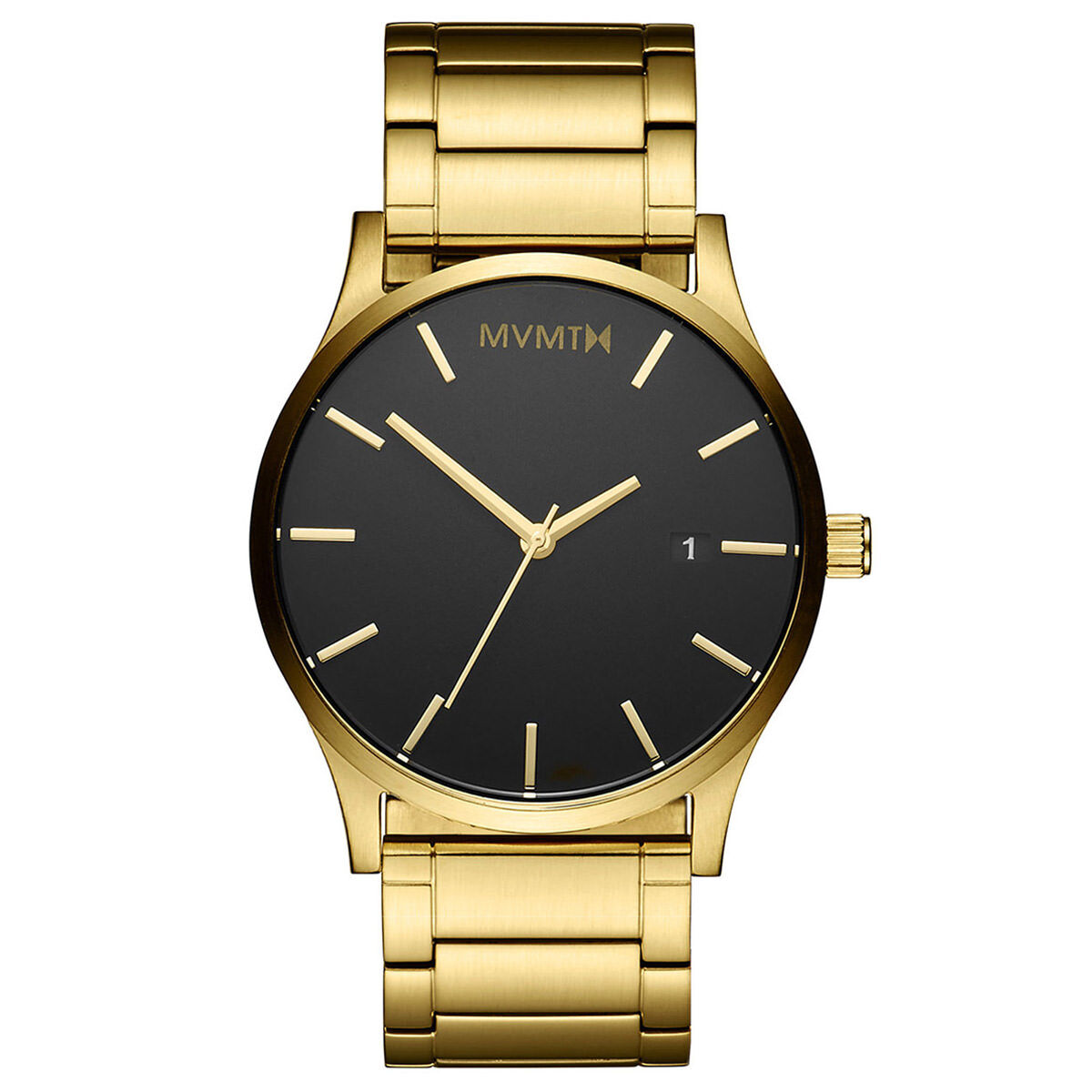 Gold black sale mens watch