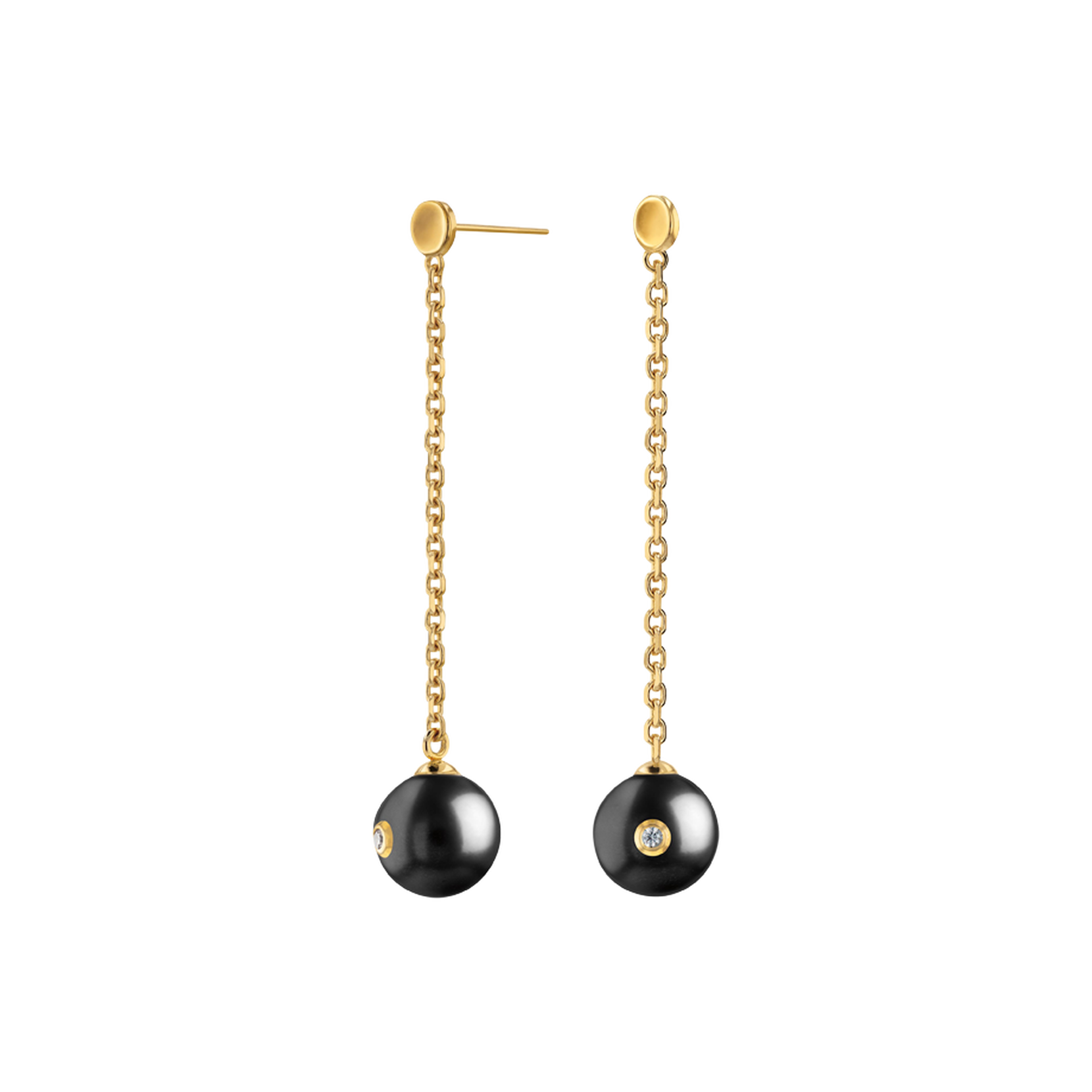 Ziegfeld Collection Drop Earrings in Sterling Silver with Pearls