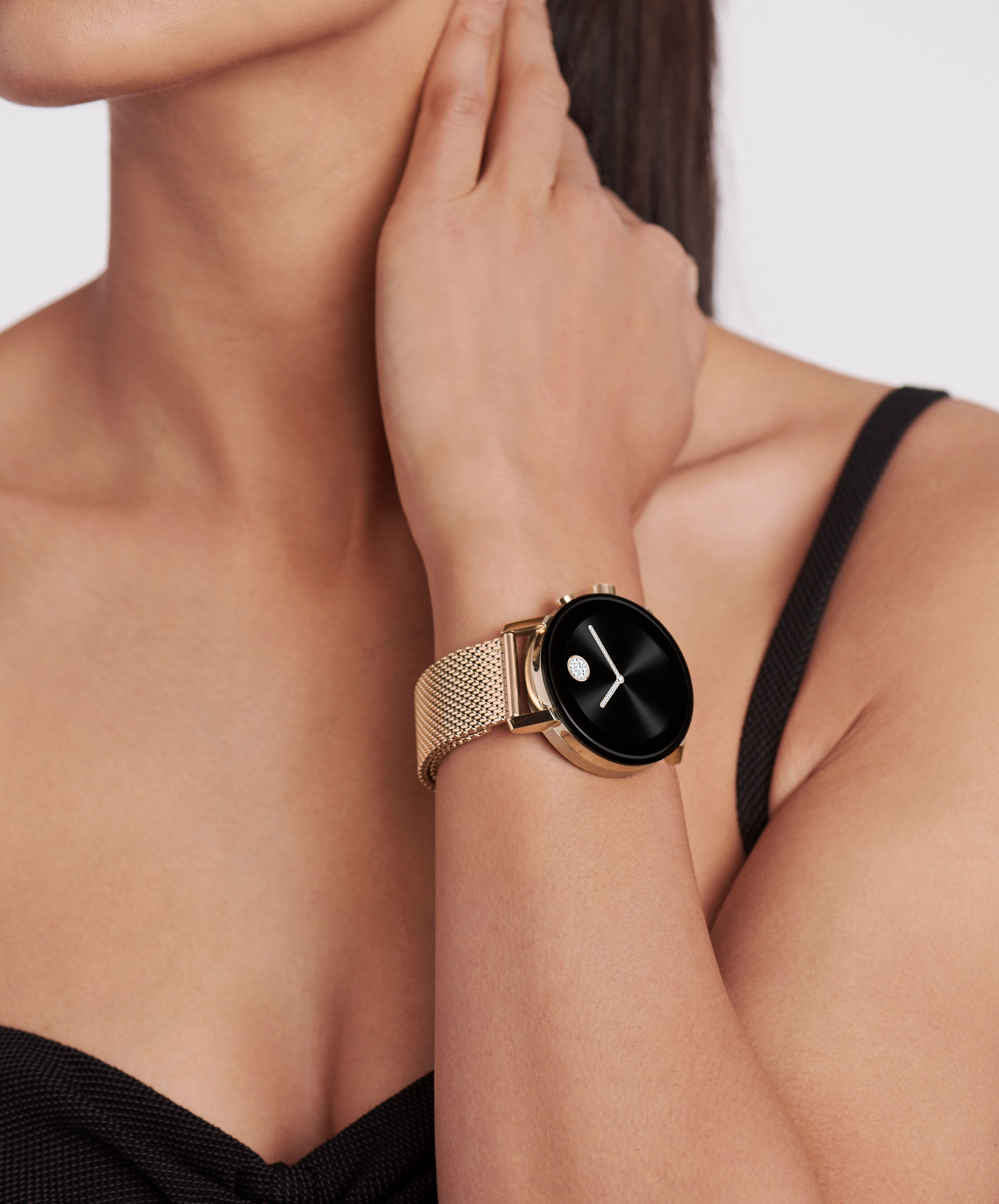 Movado Movado Connect 2.0 pale rose gold smart watch with pale