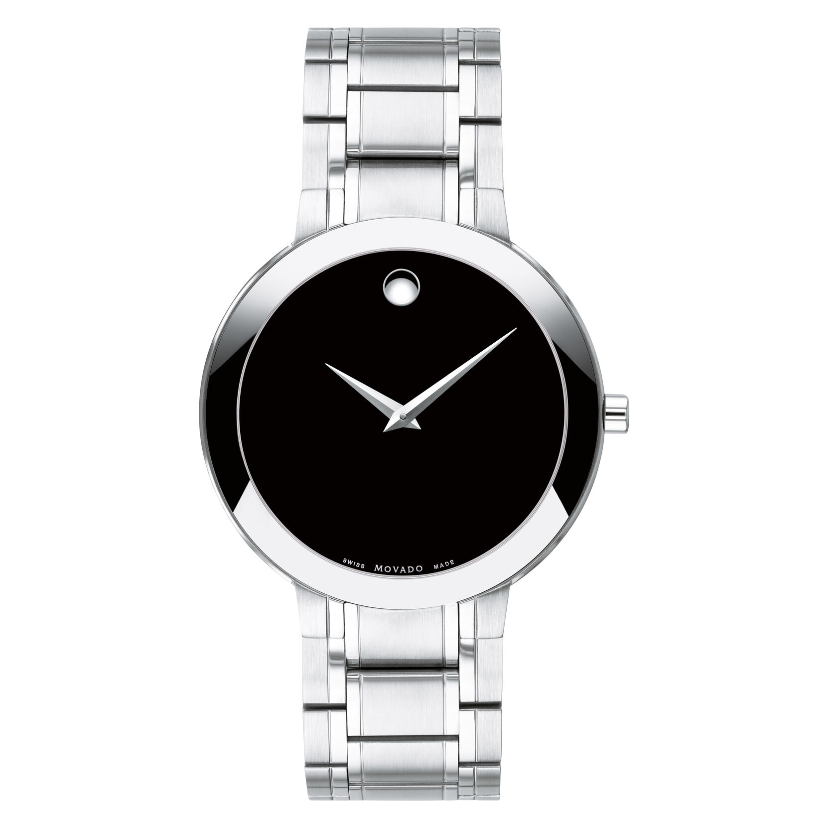 Movado | 40mm stainless and Movado case bracelet Store Stiri link steel Company watch, |Men\'s